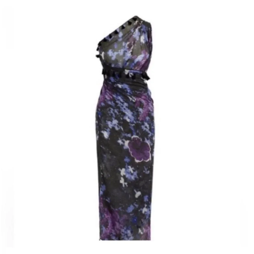 Peter Som Dream Floral Sarong Meteorite Coverup Dress Convertible Summer Beach D - Picture 2 of 15